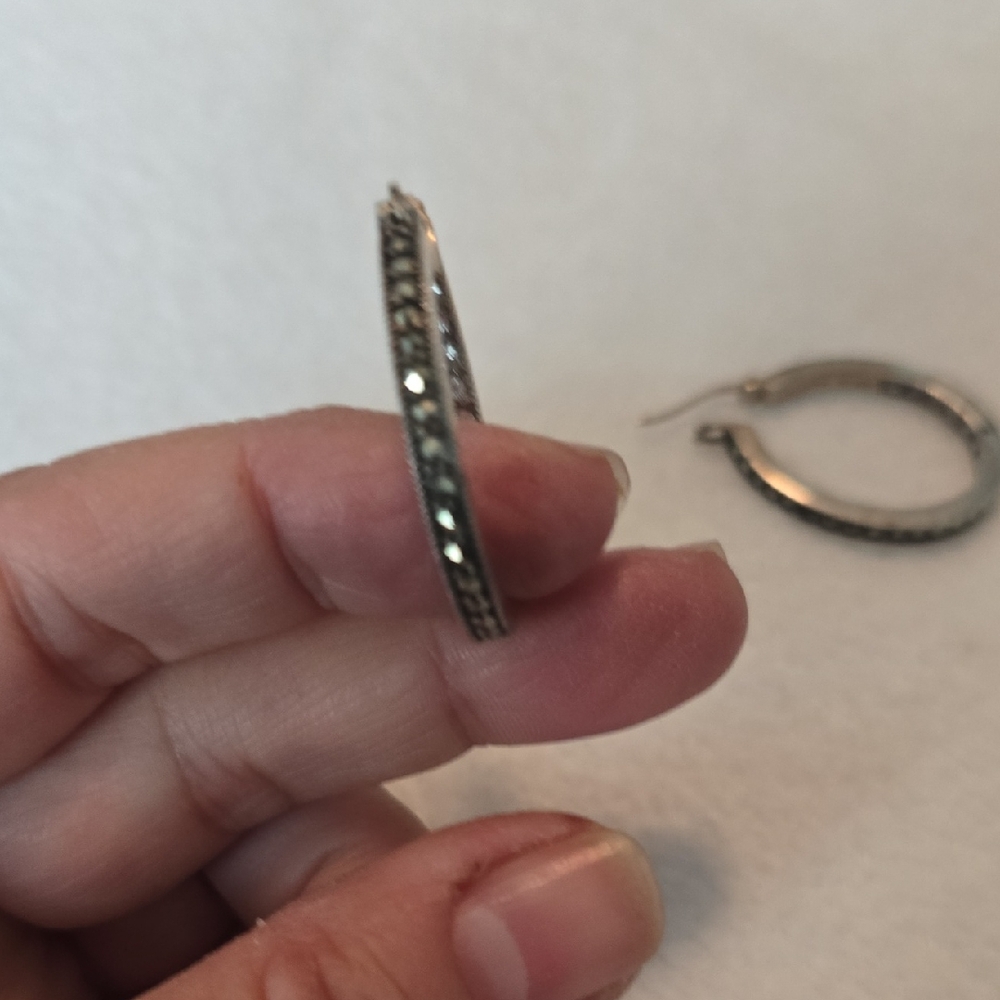 Sale! Elegant Sterling Silver Hoop Earrings